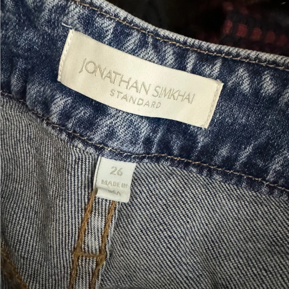 Jonathan Simkhai 80s Style High Rise Jeans 26 Vintage Wash Tapered Denim Chic